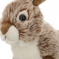 Peluche Lapin Réaliste Haute Fidélité, Jouet en Peluche Super Doux en Coton PP, Décoration Personnalisée pour la Maison, Cadeau de Marque OEM