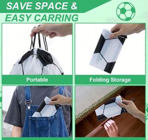 Branded Fashion Foldable Portable Durable Unisex Football <b>Training</b> Sneaker Bag Drawstring <b>Backpack</b> - Product Image 3