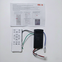 Ventilateur de plafond LED intelligent de 52 pouces en plastique, ventilateur de plafond DC avec lumière LED, télécommande/WIFI, moteur en cuivre, ventilateur domestique écoénergétique