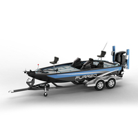 Nouveau bateau de pêche léger et stable en aluminium, type skiff, haute vitesse, 3 places, pour rivière et océan, à vendre