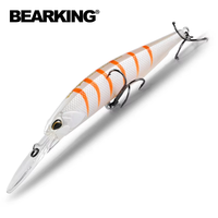 BEARKING 10cm 16g appâts durs leurres de pêche qualité Wobbler vairon avec yeux 3D système de poids Super aimant pour la coulée de lac de rivière