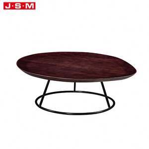 Muebles de Sala de Estar al por Mayor con Empaque Personalizado, Mesa de Centro Redonda de Madera Negra de Diseño Moderno - Product Image 3