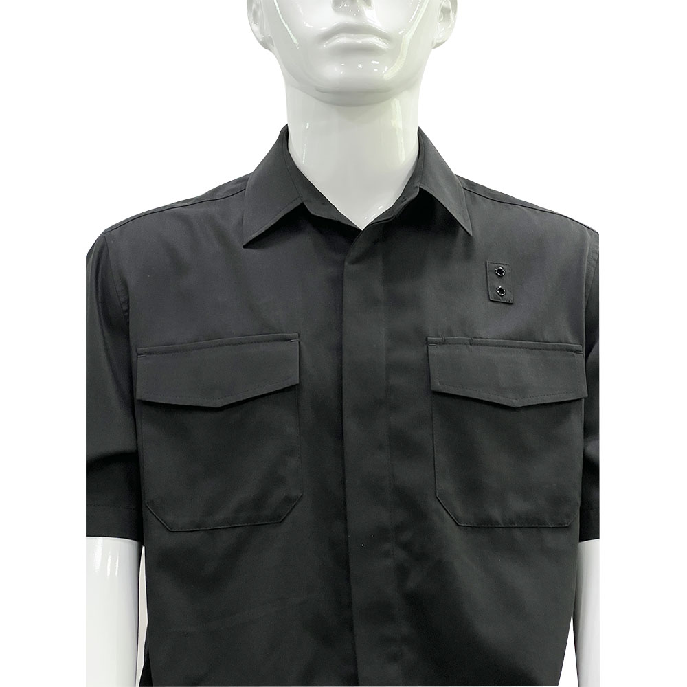 Uniforme de seguridad 65% polyester 35% cotton ultra comfortable durable short sleeve ripstop Dark Security Uniform Shirts