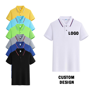 Logo personnalisé avec vos polos brodés pour hommes 100% coton polos de <span class=keywords><strong>golf</strong></span> à manches courtes pour hommes de grande taille - Product Image 2