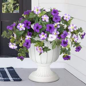 Flores Artificiales de Petunia Resistentes a los Rayos UV, Plantas Artificiales de Gloría de la Mañana para Jardín, Patio, Balcón, Decoración Interior del Hogar - Product Image 2