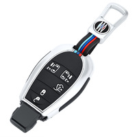 Funda de Aleación de Zinc para Llave de Coche, Carcasa para Llave Inteligente, Compatible con Jeep, Chrysler, Dodge