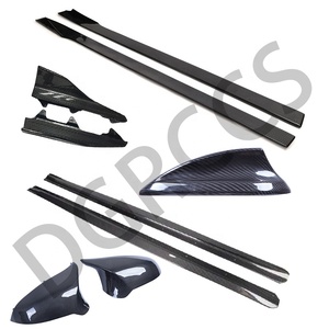 For M2 F87 Carbon Fiber Spoiler Front Lip Rear Diffuser <b>Mirror</b> Shark Fin Side Skirts - Product Image 5