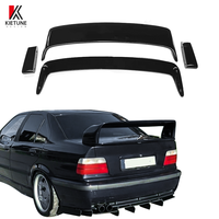 Aileron de pare-chocs arrière de haute qualité en ABS, simple niveau, noir brillant pour BMW Série 3 E36 1990-1998, kit carrosserie, accessoire automobile