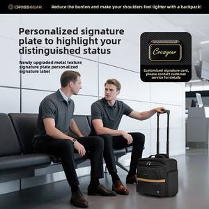 CROSSGEAR Prix de gros Bagage à roulettes en nylon imperméable à carreaux avec 2 roues pivotantes et sac à roulettes extensible durable - Product Image 4