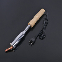 Fer à souder 100W à vente chaude, chauffage externe lourd, coude en cuivre, haute puissance, poignée en bois, machine à souder en plastique et en acier
