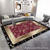 Tapis épais en velours diamant doré, simple et luxueux, couverture de canapé de table basse dorée