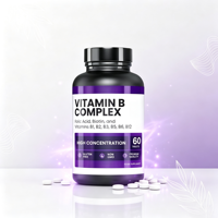 Comprimés de complexe de vitamines B (B1/B2/B3/B5/B6/B12), acide folique, biotine, sans gluten, sans OGM, 60 comprimés pour adultes, soutien immunitaire, gestion de l'énergie