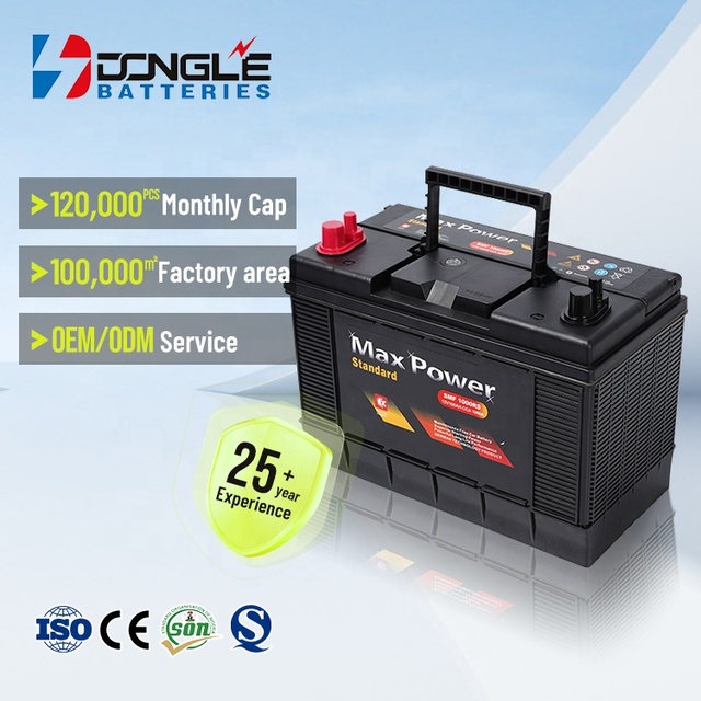 Maintenance Free Large Capacity for American Vehicles SMF Rechargeable 12v Lead Acid Auto Battery