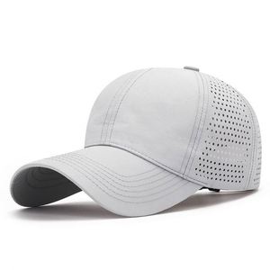 Gorra de Béisbol Impermeable con 6 Paneles y Orificios Cortados con Láser para Hombre, con Logotipo de Fabricante OEM, Gorra de Béisbol de Secado Rápido para Actividades al Aire Libre - Product Image 1