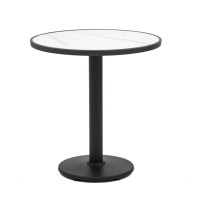 Ensemble de table de bistrot moderne avec cadre en alliage d'aluminium et plateau en stratifié haute densité HPL, mobilier de salle à manger extérieur pour hôtel, imperméable, facile à transporter