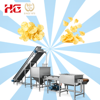 Ligne de production automatique de chips et de frites fraîches avec mélangeur de farine et stérilisateur alimentaire, capacité de 300 kg/h