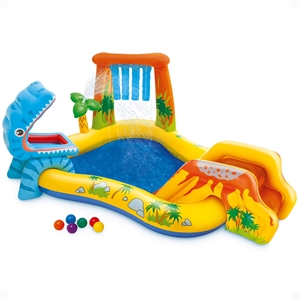 Centro de Juegos Inflable con Forma de Dinosaurio, Parque Acuático para Niños, Piscina Inflable para Niños Pequeños, Diversión de Verano - Product Image 1