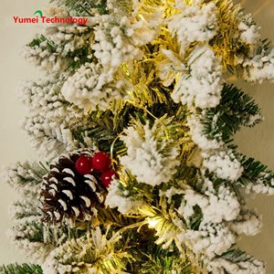 <b>Christmas</b> flower head, <b>Christmas</b> wreath, flocked <b>Christmas</b> decorations, hot-selling <b>Christmas</b> red berries, pine cones, rattan - Product Image 1