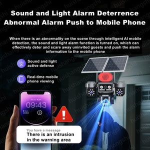 AOV Four Lens 20MP 10K HD Outdoor Solar Surveillance Bullet Camera 360 PTZ IP CCTV Wireless Solar 4G Sim Card Camera <b>Security</b> - Product Image 6