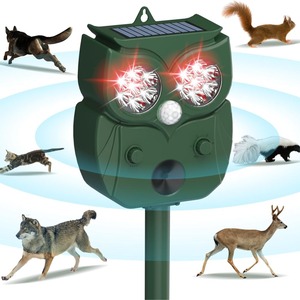 Lot de 4 répulsifs à ultrasons pour animaux, répulsif pour cerfs d'extérieur, dispositifs solaires de dissuasion pour animaux - Product Image 2