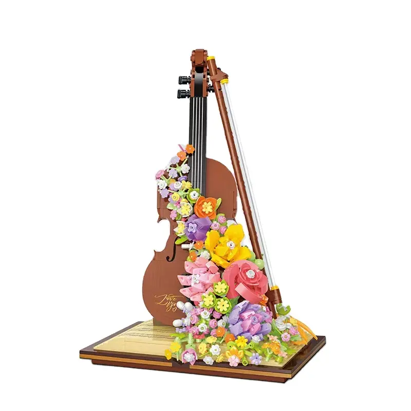 Nuovo 2023 decorazione per pianoforte a fiori con blocchi di violino carino regalando regali di Natale agli amici 21228