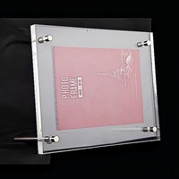 Support de carte de table acrylique transparent plaque d'affichage de certificat porte-menu de bureau cadre de licence commerciale cadre photo avec pieds