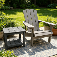 Tabouret de salle de bain moderne populaire, table basse de jardin/patio, petite table d'angle moderne en plastique et bois