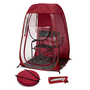 Abri <span class=keywords><strong>de</strong></span> Pluie Pop-up Imperméable pour Chaise <span class=keywords><strong>de</strong></span> <span class=keywords><strong>Pêche</strong></span> Extérieure, <span class=keywords><strong>Tente</strong></span> <span class=keywords><strong>de</strong></span> Camping d'Urgence en PVC Transparent pour Temps Froid Hivernal - Product Image 4