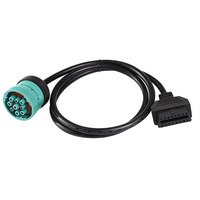 Factory J1939 Cable adaptador de 16 pines a OBDII OBD2 con conector macho hembra Lector de código SAE