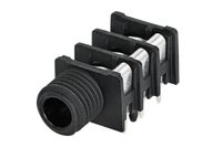 Prise stéréo Neutrik NRJ6HF-1 1/4 ", commutée, nez entièrement fileté, contact du manchon/connexion du panneau frontal