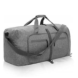 Bolsa de lona de fin de semana de gran capacidad con letras rosas Bolsa de deporte de gimnasio de corta distancia Tipo de cierre de cremallera - Product Image 1