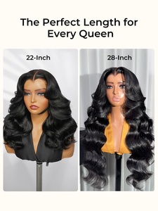Bouncy Body Wave Perücke mit Kordelzug 6x8 für HD-Lace-Haarlinie, kleberlos, geschichtet, vorgezupft, Echthaar, sofort tragbar, Großhandel <span class=keywords><strong>Alipearl</strong></span> - Product Image 5