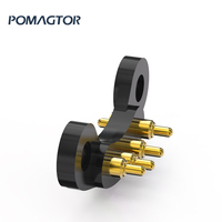 Conector Magnético de 5 Pines IP67 USB Macho Hembra SMT de Latón, Conector Pogo Pin Electrónico Médico Industrial 12V 2A PA46 30000 Usos