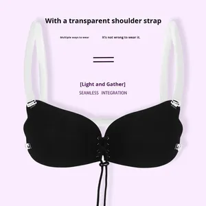 <span class=keywords><strong>Lala</strong></span> Nữ Thần đôi cánh thiên thần mô hình rắn phong cách mới dây đai vô hình Push-Up áo ngực không dây thoáng khí dính nâng ngực áo ngực - Product Image 2