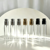 Flacon pulvérisateur de parfum en verre de haute qualité, 3ml, 5ml, 10ml, à col serti, avec buse fine à pression sans ressort pour un pulvérisation retardée