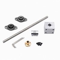 Set Sekrup Bola REALMAX T8 8mm16mm T16 Presisi Dipoles Batang Berulir 8mm Sekrup Utama untuk Printer 3D Sekrup Bola Dipoles