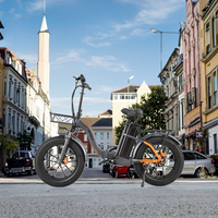 Bicicleta eléctrica plegable Vakole Y20 Pro con neumáticos gruesos de 20x4.0 para largas distancias, fabricante de bicicletas eléctricas.