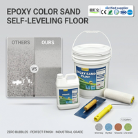 Kit de revêtement de sol en sable époxy coloré fabriqué en Chine avec outils gratuits, installation facile en DIY, haute résistance à l'usure, vente en gros