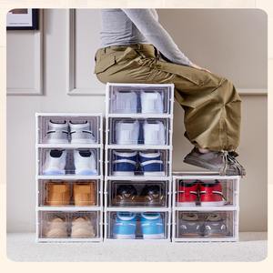 Trasparente in <span class=keywords><strong>plastica</strong></span> PP pieghevole scatola da <span class=keywords><strong>scarpe</strong></span> e contenitori per <span class=keywords><strong>scarpe</strong></span> rettangolari resistenti con combinazione casuale - Product Image 5