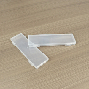 Transparent Plastic <b>Storage</b> <b>Box</b> Rectangle 17.1x5.2x1.3cm Covered For Jewelry And <b>Small</b> Parts Organization - Product Image 4