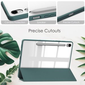 เคสแท็บเล็ตหนัง PU + อะคริลิคพับได้แบบบางพิเศษสำหรับแท็บเล็ตซัมซุง <span class=keywords><strong>S9</strong></span> FE SM-X510 11นิ้ว2023พร้อมที่ใส่ปากกา - Product Image 3