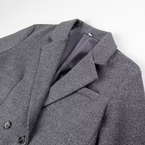<span class=keywords><strong>Trench</strong></span> da <span class=keywords><strong>Donna</strong></span> a Doppio Petto a Maniche Lunghe Casual e alla Moda <span class=keywords><strong>Grigio</strong></span> con Collo a Revers Fodera in Lana Imbottito in Piuma Poliestere per Adulti - Product Image 3