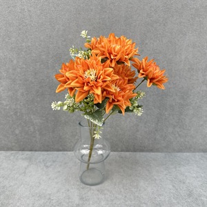 Dalias Artificiales de Colores Mezclados, Flores de Seda de 7 Cabezas, Alta Simulación, para Decoración de Bodas y Hogar - Product Image 4