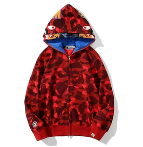 Sweat-shirt à capuche zippé Bapees Camouflage Requin 2026 de haute qualité 100 % coton, unisexe, pour hommes et femmes, style streetwear - Product Image 6