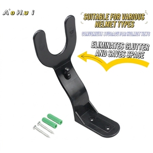Soporte de Pared para Casco de Motocicleta, Gancho Redondo de Una Sola Capa, para Almacenamiento en Garaje y Armario - Product Image 6