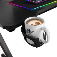 Bureau de jeu RGB de haute qualité des Émirats arabes unis, bureau d'ordinateur LED avec support pour casque pour le jeu