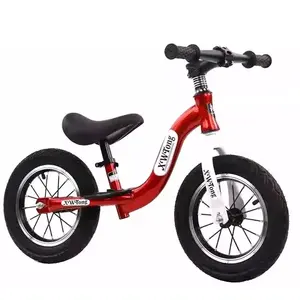 新款镁合金儿童平衡自行车骑无踏板12英寸金属2轮学步婴儿迷你推平衡自行车儿童