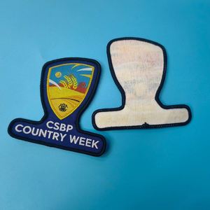Patch tissé camouflage personnalisé thermocollant pour casquette de camionneur, avec logo, pour un look sportif, et badges de vêtement vierges pour casquette de sport en filet - Product Image 2