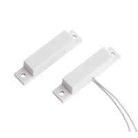 Wired Door Magnetic Contact Sensor NO/NC Type with 15-25mm Detection Range ABS Plastic for Door Window Alarm Security System