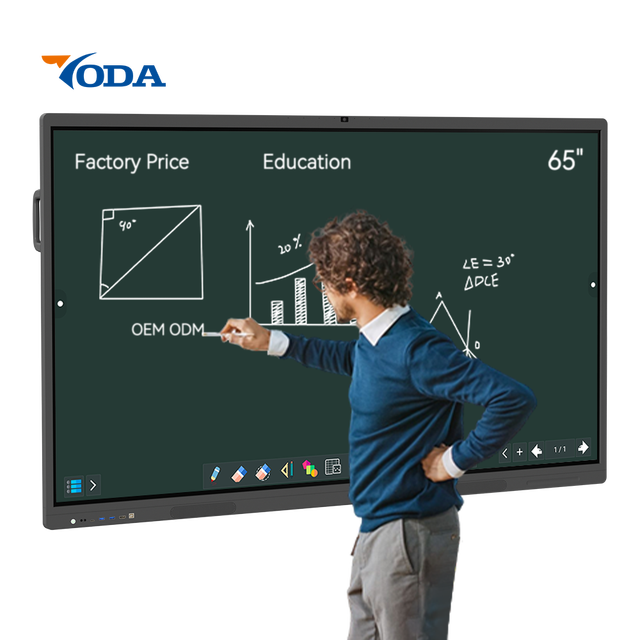Yoda 65 Inch Interactive Flat Panel 4K Multi-Touch HDMI/USB/DisplayPort Mobile Stand Metal Frame 1-Year Warranty